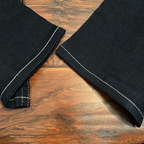 True Religion Silver Embellished Blue Denim Jeans Boho Feminine Casual - Picture 9 of 12